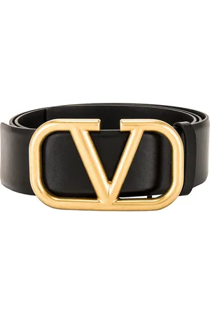 VALENTINO GARAVANI Buckle Belt in Black - Black. Size 100 (also in 85, 90).
