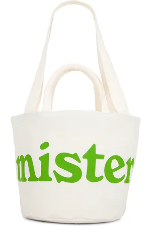 Mister Green Round Grow Pot Small Tote Bag in Natural - Cream. Size all.