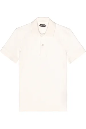 Tom Ford Toweling Polo in White - White. Size 46 (also in 48, 50, 52).