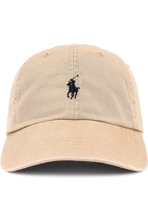 Ralph Lauren Chino Cap in Nubuck & Relay Blue - Cream. Size all.