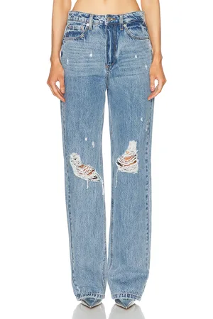 SER.O.YA Belle Straight Leg in River - Denim-Medium. Size 26 (also in 27).