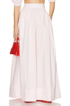 Helsa Poplin Maxi Skirt in Pale Pink - Blush. Size XS (also in ).