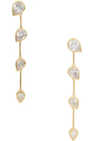 COMPLETEDWORKS 18k Gold Plated & Cubic Zirconia Earring in 18k Gold Plate - Metallic Gold. Size all.