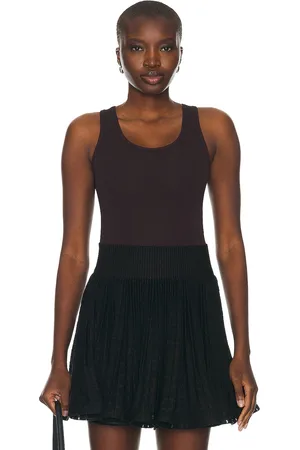 Alaïa Tank Top Bodysuit in Chocolate - Chocolate. Size 40 (also in ).