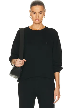 ÉTERNE Oversized Crewneck Sweatshirt in Black - Black. Size L (also in M, S, XL, XS).