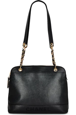 CHANEL Caviar Tote Bag in Black - Black. Size all.