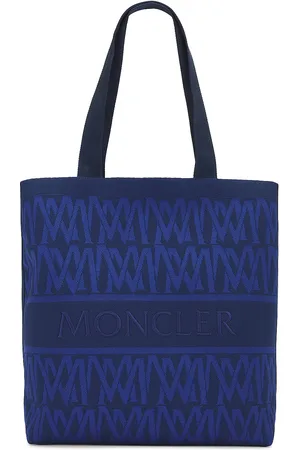 Moncler Knit Tote Bag in Navy - Black. Size all.