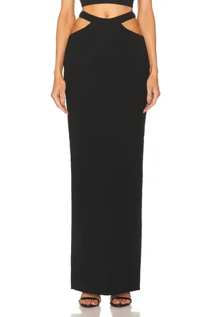 Monot Cut Out Maxi Skirt in Black - Black. Size 0 (also in 2, 4, 8).