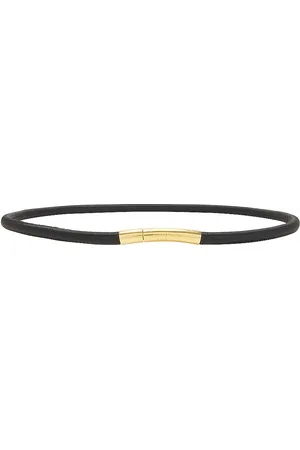 Bottega Veneta Tubular Belt in Black & Gold - Black. Size L (also in ).