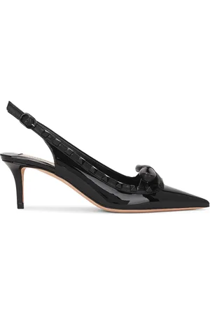 VALENTINO GARAVANI Rockstud Bow Sling Back Pump in Nero - Black. Size 36 (also in 36.5, 37.5, 38.5, 41).