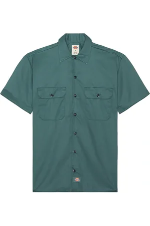 Dickies Original Twill Short Sleeve Work Shirt in Lincoln Green - Teal. Size M (also in ).