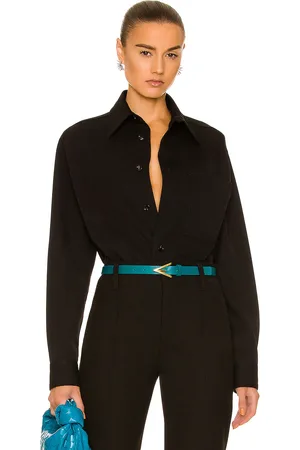 Bottega Veneta Oversized Grain De Poudre Shirt in Black - Black. Size 40 (also in ).