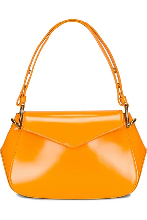 Bottega Veneta V Ring Crossbody Bag in Tangerine & Gold - Tangerine. Size all.