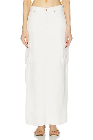 Mother SNACKS! The Fun Dip Cargo Skirt in Natural - White. Size 26 (also in 27).