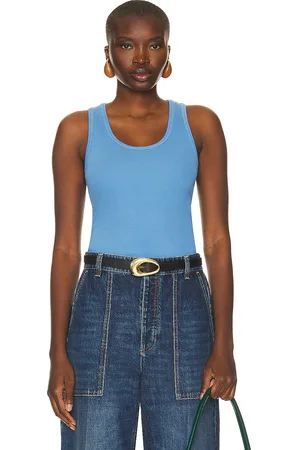 Bottega Veneta Stretch Cotton Rib Tank Top in Admiral - Blue. Size L (also in ).