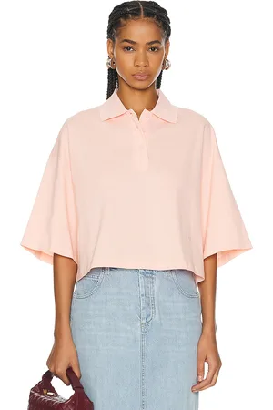 Bottega Veneta Polo Top in Powder Pink - Blush. Size L (also in M, S, XS).