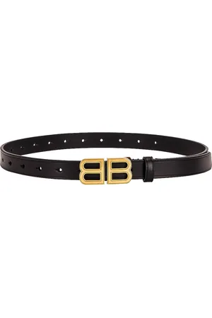 Balenciaga BB Hourglass Belt in Black - Black. Size 70 (also in ).
