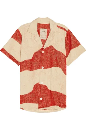 Oas Amber Dune Cuba Terry Shirt in Terracotta - Red. Size M (also in S).