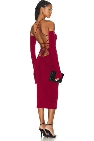 The Andamane Maddy Midi Dress in Ruby - Red. Size 44 (also in ).