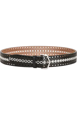 Alaïa Vienne Leather Belt in Noir - Black. Size 65 (also in 70).