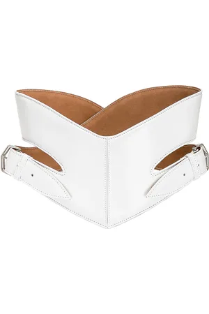 Alaïa Crossed Belt in Blanc Optique - Cream. Size 70 (also in ).