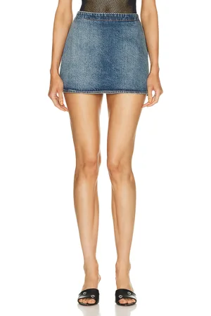 Alaïa Mini Skirt in Bleu Vintage - Denim-Medium. Size 40 (also in 42).