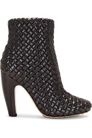 Bottega Veneta Mini Lido Weave Ankle Boots in Black - Black. Size 36 (also in 40).