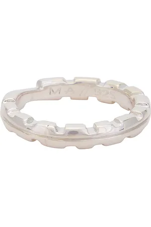 Martine Ali Stacking Groove Ring in Silver - Metallic Silver. Size 7 (also in ).