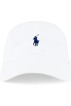 Ralph Lauren Chino Cap in White & Marlin Blue - White. Size all.