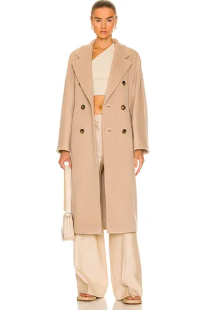 Max Mara Madame Coat in Sand - Beige. Size 6 (also in 8).