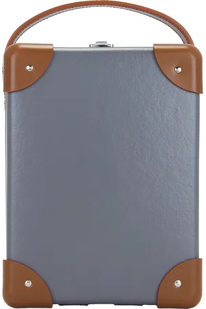 Globetrotter 3 Slot Watch Case 16x22.5x9cm in Grey & Caramel - Grey. Size all.