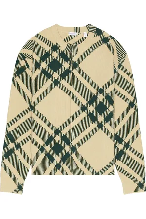 Burberry Check Pattern Cardigan Jacket in Flax - Nude. Size M (also in S).