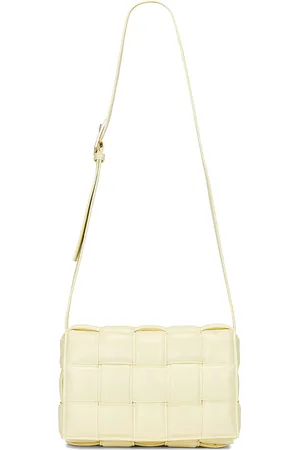 Bottega Veneta Padded Cassette Crossbody Bag in Zest Washed & Gold - Cream. Size all.