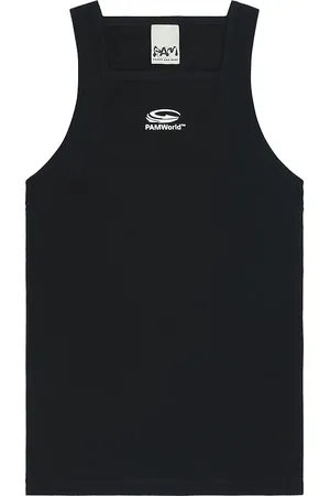 P.A.M. PERKS AND MINI Square Tank Top in Black - Black. Size XL/1X (also in ).