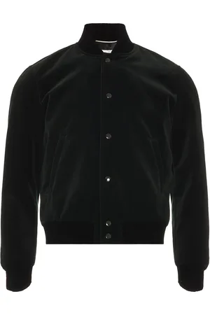 Saint Laurent Signature Logo College Jacket in Dark Forest - Green. Size 52 (also in ).