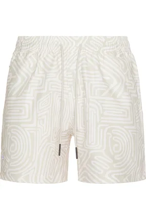 Oas Golconda Swim Short in Cream - Cream. Size L (also in M, S, XL/1X).