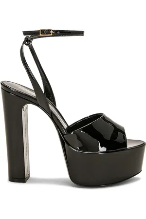 Saint Laurent Sexy 95 Sandal in Nero - Black. Size 38 (also in 39, 39.5, 41).