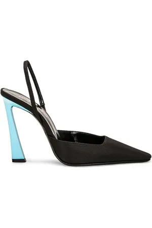 Saint Laurent Tom Slingback Pump in Nero & Heavenly Blue - Black. Size 40 (also in ).