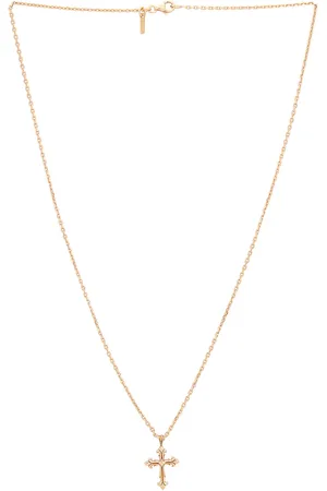 EMANUELE BICOCCHI Gold Fleury Cross Necklace in Gold - Metallic Gold. Size all.