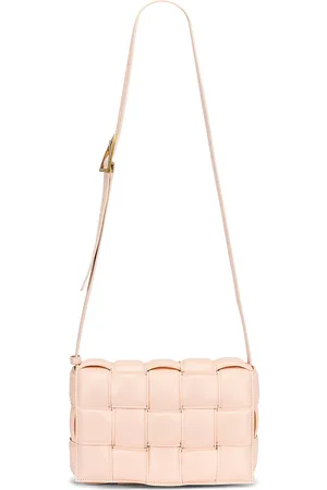 Bottega Veneta Padded Cassette Crossbody Bag in Melon Washed & Gold - Blush. Size all.