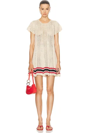 BODE Duxbury Crochet Dress in Cream - Cream. Size M (also in ).