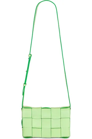 Bottega Veneta Cassette Crossbody Bag in Pistachio Parakeet & Silver - Mint. Size all.