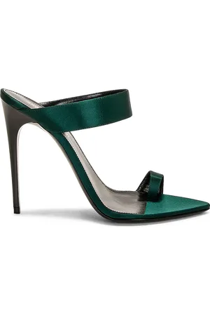 Saint Laurent Martha Sandal in Dorian Green - Dark Green. Size 36 (also in 36.5, 38.5, 40).