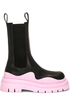 Bottega Veneta Tire Chelsea Boot in Black & Gl - Black,Pink. Size 36.5 (also in 37, 37.5, 39.5, 40, 41).