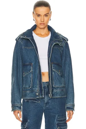 GRLFRND Arden Cargo Jacket in Inwood Hill - Denim-Medium. Size XS (also in ).