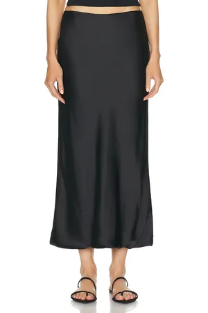 Norma Kamali Bias Obie Skirt in Black - Black. Size L (also in M, S, XL, XS).
