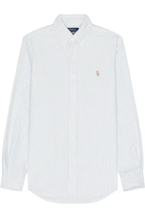 Ralph Lauren Oxford Sport Shirt in Blue & White - Blue. Size L (also in M, S, XL/1X, XS).