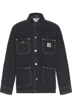 Carhartt OG Chore Coat in Black Heavy Stone Wash - Black. Size L (also in M, XL/1X).