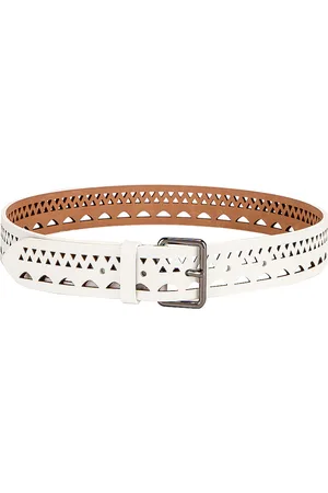 Alaïa Vienne Thin Belt in Blanc Optique - White. Size 65 (also in ).