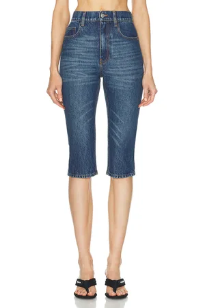 COPERNI High Waisted Cropped Skinny in Blue - Denim-Medium. Size 34 (also in ).